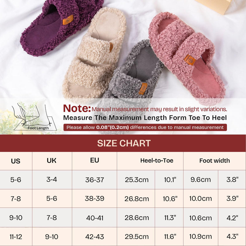 EverFoams Womens Fuzzy Open-toe Slippers Soft Comfy Memory Foam Indoor House Shoes Vanilla Ice,7-8 US 🍁 All In One Marketplace Canada