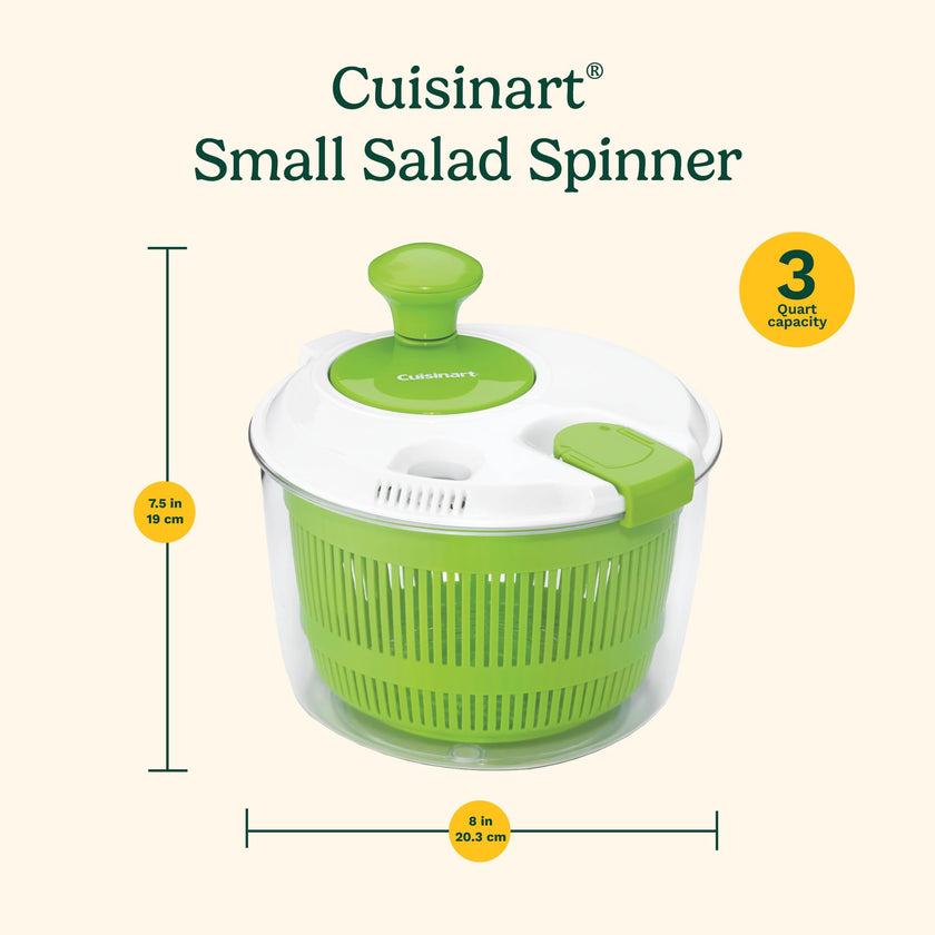 Cuisinart Salad Spinner with Easy-to-Spin Knob, 3-Qt Capacity (CTG-00-SSASC) 🍁 All In One Marketplace Canada