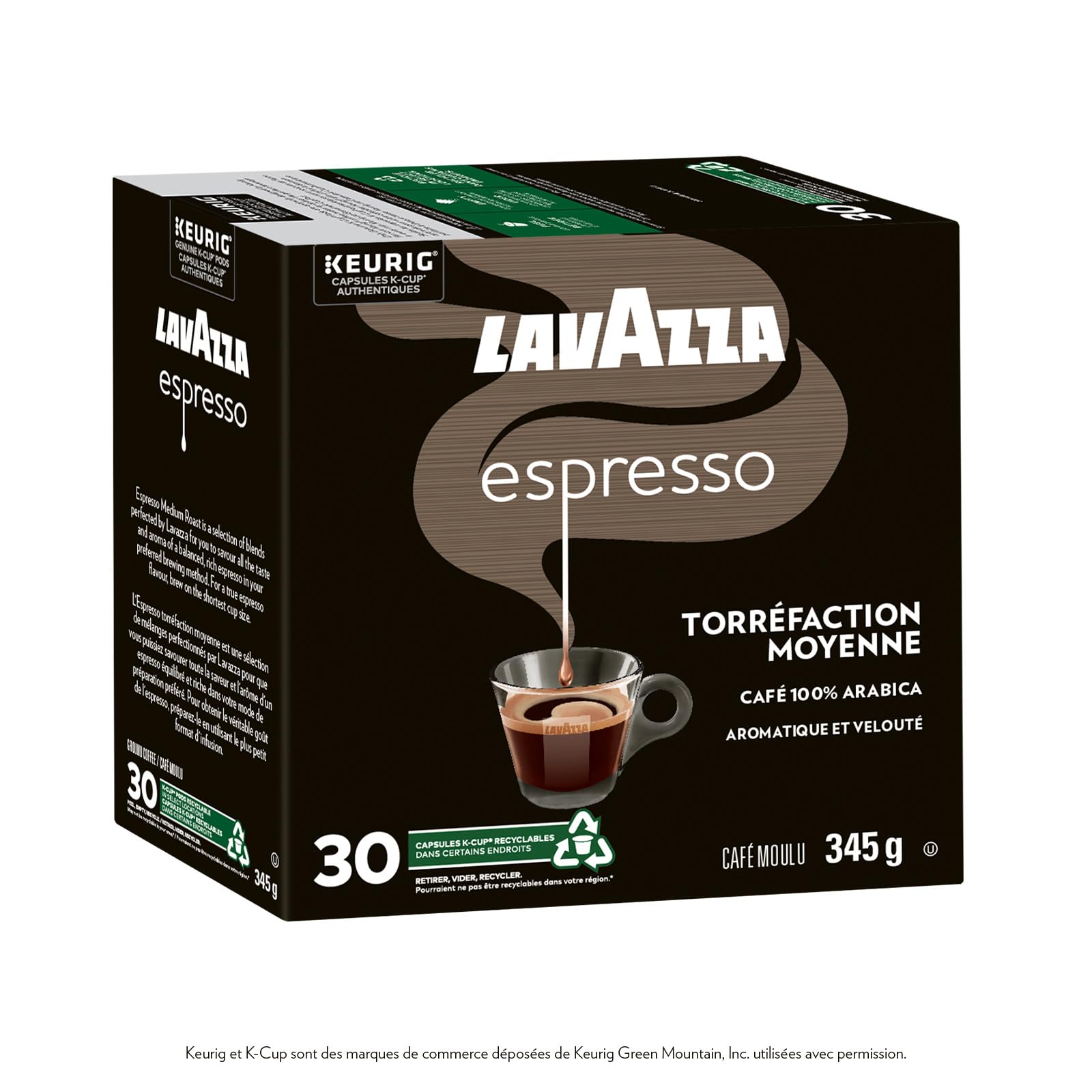 Lavazza Espresso Medium Roast K-Cup Coffee Pods, 30 Count For Keurig Coffee Makers 🍁 All In One Marketplace Canada