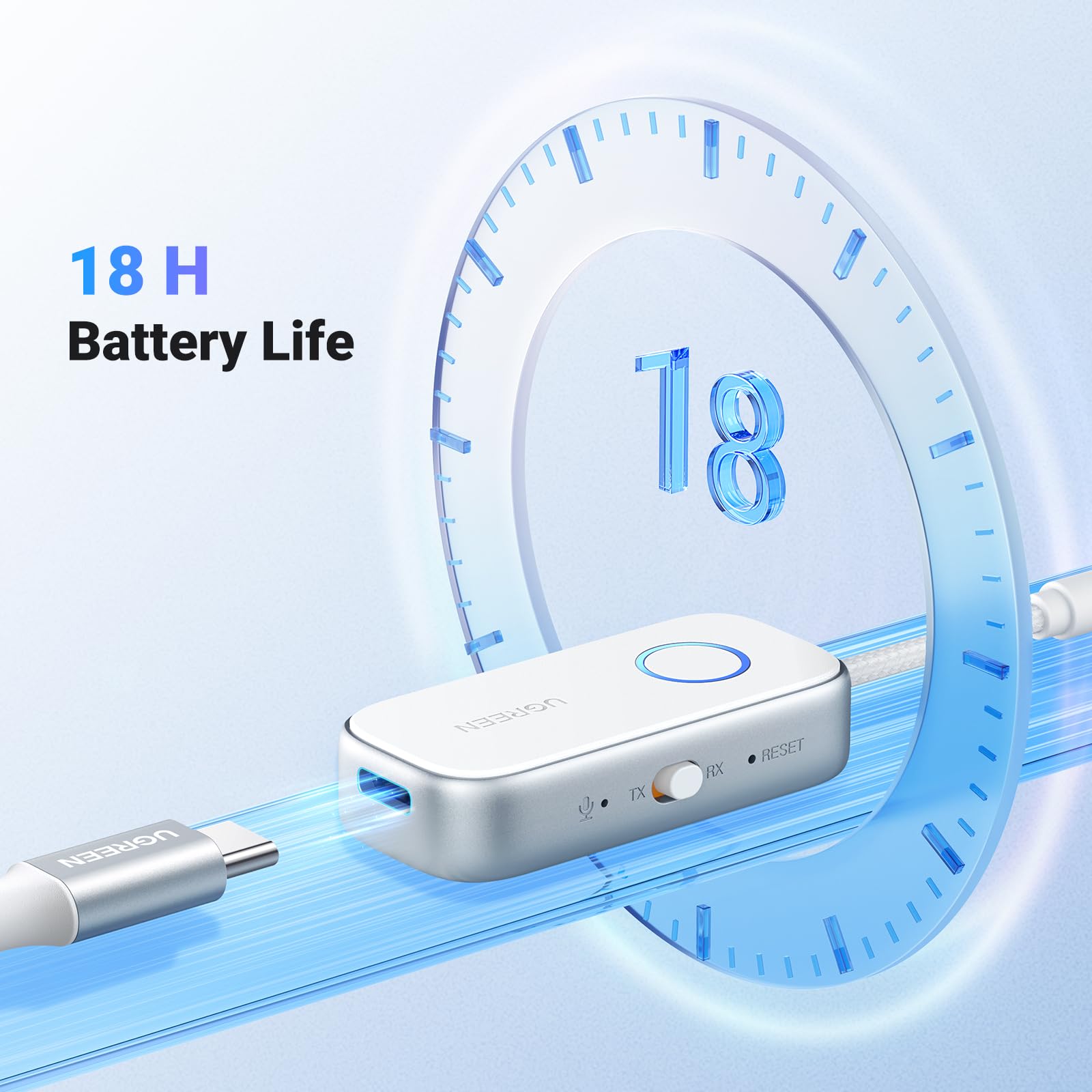 UGREEN 2 in 1 Bluetooth Transmitter and Receiver for Airplane Bleutooth 5.4 Audio Adapter with 3.5mm Aux Jack Compatible with Car, TV, Stereo System, Bluetooth Audio Splitter for Airpods Headphones 🍁 All In One Marketplace Canada