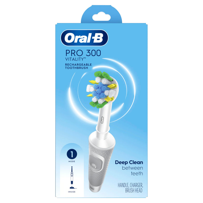 Oral-B Pro 300 Floss Action Vitality Electric Toothbrush with (1) Brush Head, Rechargeable, White 🍁 All In One Marketplace Canada