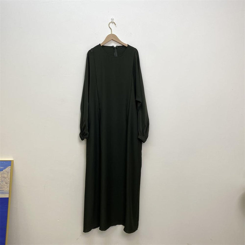 Fashion Nursing Clothes Muslim Long Sleeve Slim Fit Dress