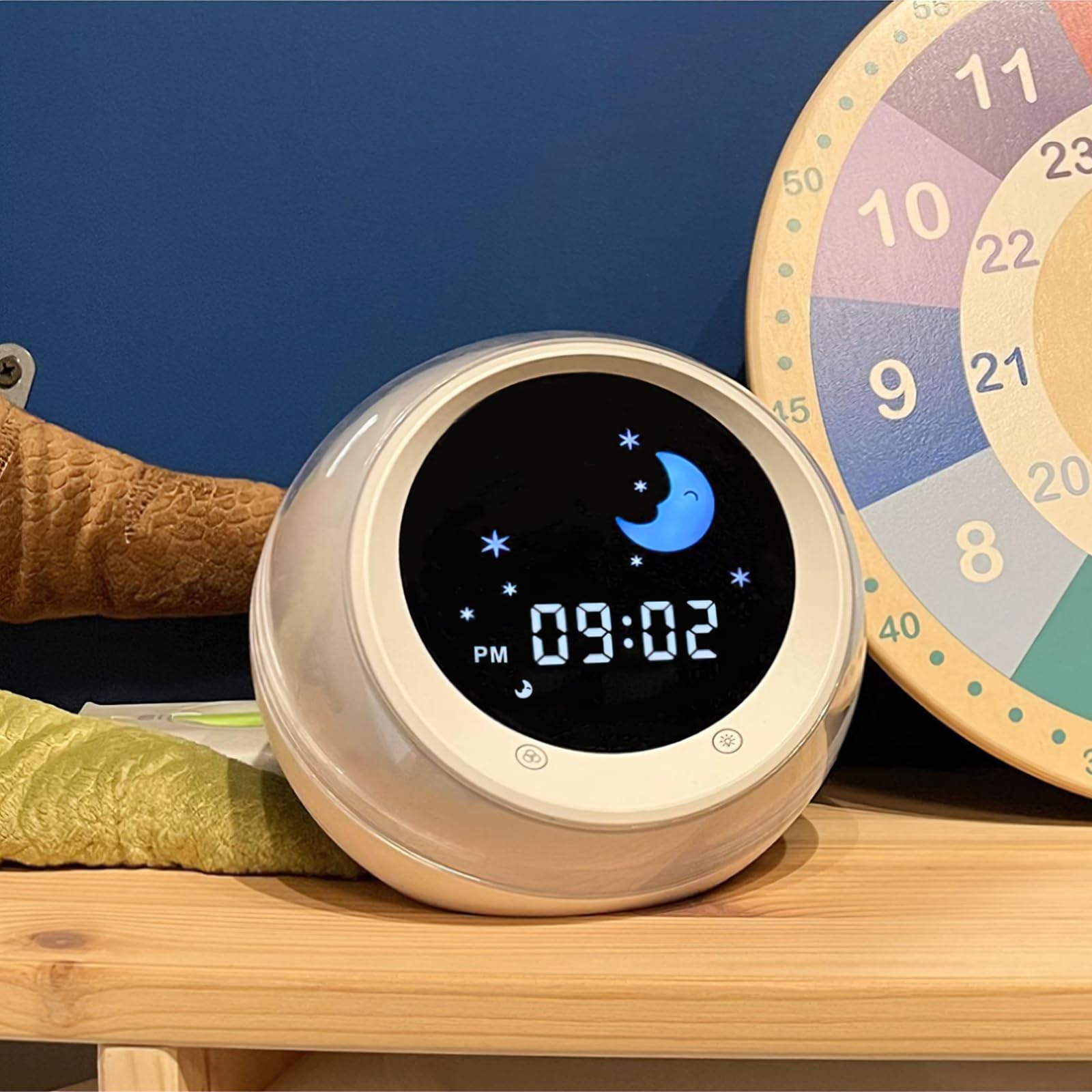 I.Code Sun & Moon Rise Kids Alarm Clock, Children's Sleep Trainer, Sleep Sound Machine, Wake Up Light & Night Light, Teach Kids Day & Night 🍁 All In One Marketplace Canada