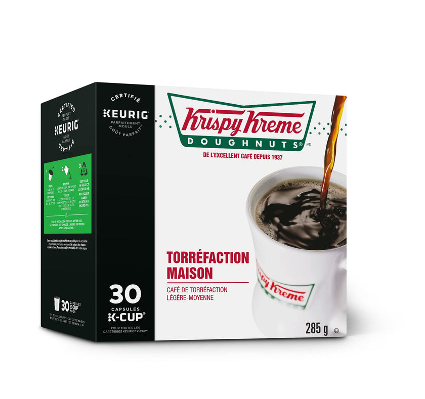 Krispy Kreme Doughnuts Smooth House Roast Single Serve Keurig Certified K-Cup pods for Keurig brewers, 30 Count (Pack of 1) 🍁 All In One Marketplace Canada