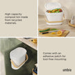 Umbra Bellwood Kitchen Compost Bin – White/Natural, Countertop or Cabinet Mounted, 4L Compost Container with Hidden Bag Retainer, BPA-Free & Dishwasher Safe| Bellwood Collection 🍁 All In One Marketplace Canada