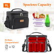 Lifewit Insulated Lunch Bag for Men, Reusable Lunch Box Women, Portable Cooler Freezable Soft Tote Bag Leakproof with Adjustable Shoulder Strap for Adult/Kid for Work/Picnic/School,Black 9L 🍁 All In One Marketplace Canada