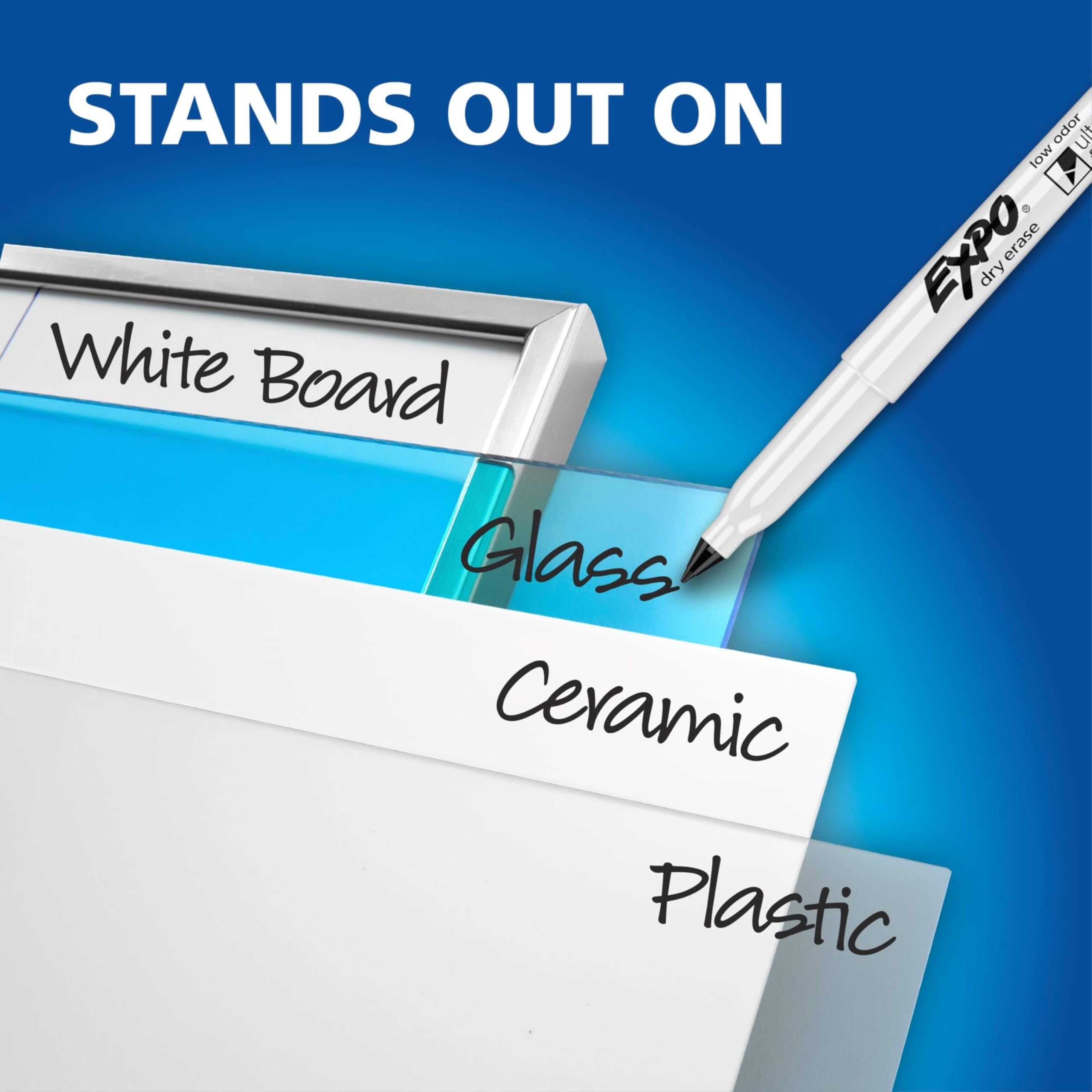 EXPO Dry Erase Markers, Low Odour Ink, Assorted Colours, Ultra Fine Tip, 8 Count 🍁 All In One Marketplace Canada