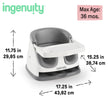 Ingenuity Baby Base 2-in-1 Booster Feeding and Floor Seat with Self-Storing Tray - Slate 🍁 All In One Marketplace Canada