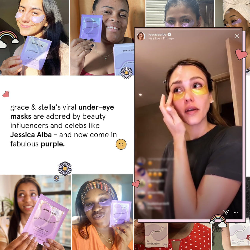 grace & stella Under Eye Masks With Retinol - Revitalizing Under Eye Patches for The Wrinkles & Dark Circles - Gel Eye Mask - Gifts for Mom, Teen Girl Gifts - Vegan, Cruelty-Free (24 Pairs) 🍁 All In One Marketplace Canada