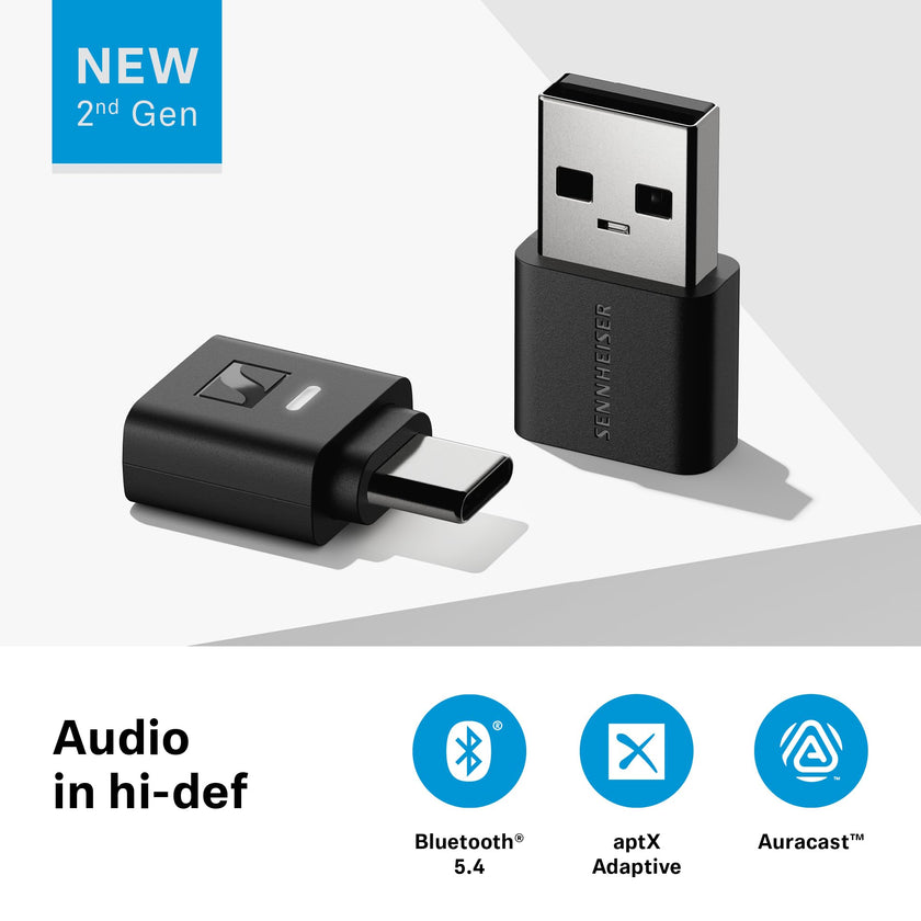Sennheiser BTD 700 Dongle, Auracast, Low Latency, Bluetooth, USB-C, USB -A 🍁 All In One Marketplace Canada
