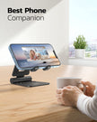 Nulaxy Dual Foldable Phone Stand for Desk, Fully Adjustable Desktop Cell Phone Holder Accessories for Office Kindle Compatible with 4-8