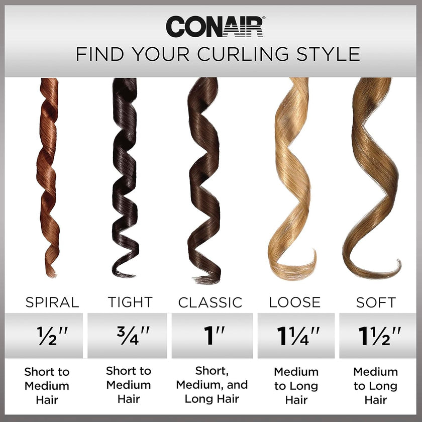 Conair Double Ceramic 1 1/2-Inch Curling Iron, 1 ½ inch barrel produces soft waves – for use on medium and long hair, Hair curler 🍁 All In One Marketplace Canada