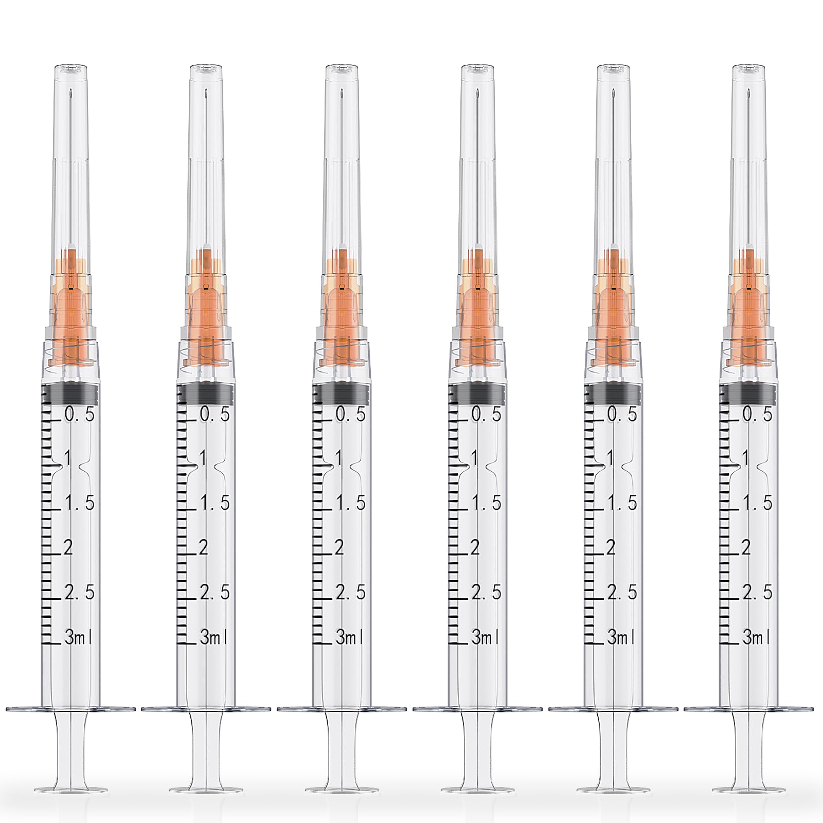 3ml Luer Lock Syringes with 25 Gauge 1 Inch Needles, Luer Lock Disposable Accessories for Lab, Pack of 25 🍁 All In One Marketplace Canada