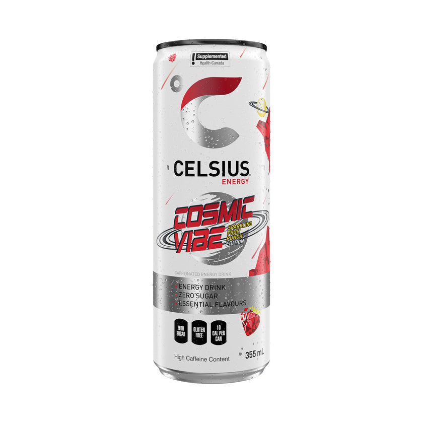 CELSIUS Sparkling Cosmic Vibe, Zero Sugar Energy Drink, 355ml (Pack of 12) 🍁 All In One Marketplace Canada