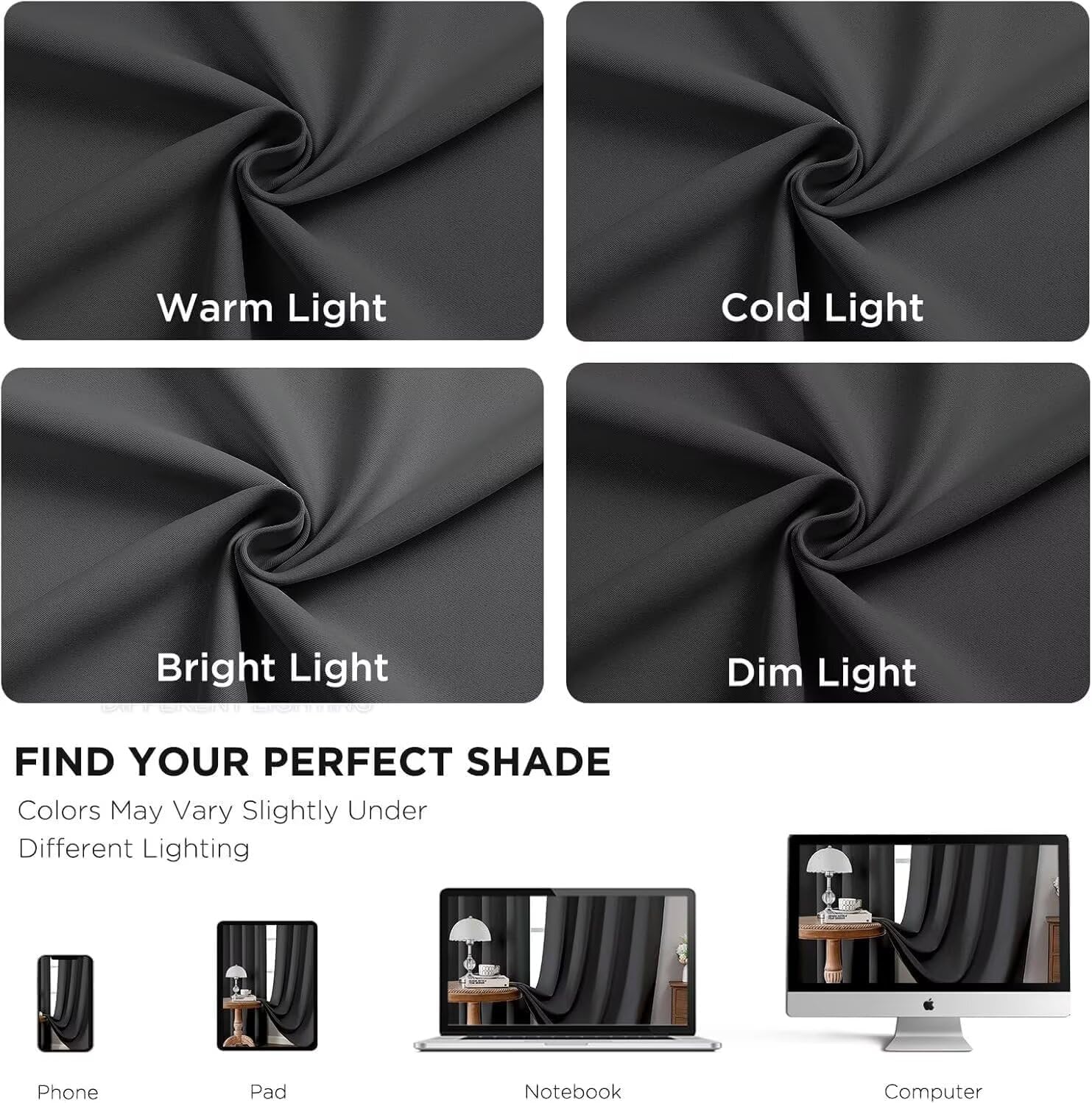 Joydeco Blackout Curtains for Bedroom 2 Panels Set (52