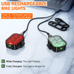 Bike Lights, Combination of Bike Front Light and Tail Light, IP65 Waterproof USB Charging, Equipped with 6 Ultra-Bright LED Beads, 4+6 Lighting Modes, Suitable for Riding at Night 🍁 All In One Marketplace Canada