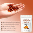 KITABIO Pumpkin Seed Oil Capsules | Pumpkin Seed Oil with Saw Palmetto - Cold-Pressed | Easy-to-Swallow Softgels – Resealable Package | Non-GMO - 180 Pc/1 Bag (Z-1) 🍁 All In One Marketplace Canada