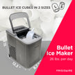Frigidaire 26 Lbs per Day Portable Compact Maker, Ice Making Machine, Stainless, Medium 🍁 All In One Marketplace Canada