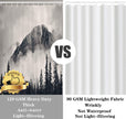 Mantto Canadian Smoky Mountain Cliff Outdoor Idyllic Photo Art Shower Curtain, National Parks Home Decor Curtain, Waterproof Polyester Fabric Bathroom Shower Curtain with Hooks 72