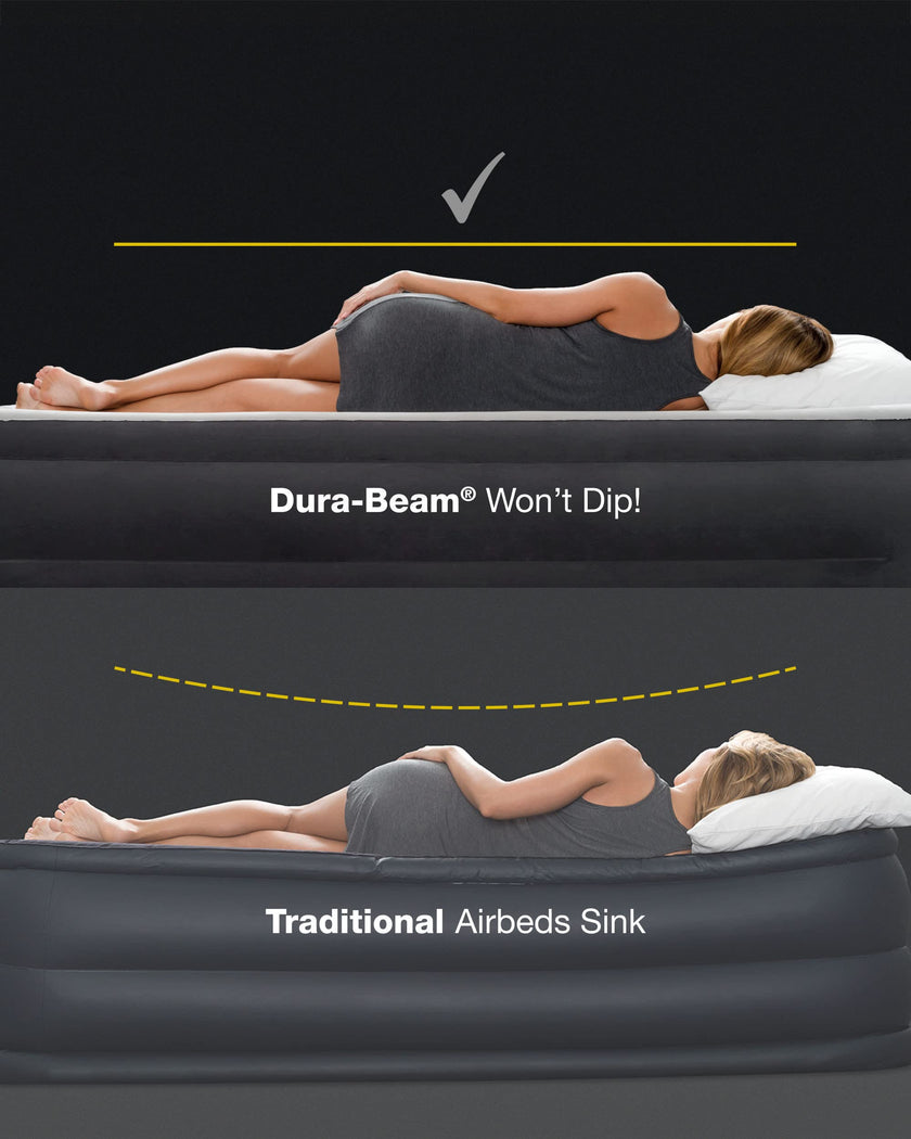 INTEX 64779E Dura-Beam Standard Prestige Air Mattress: Fiber-Tech – Queen Size – 10in Bed Height – 600lb Weight Capacity – Pump Included 🍁 All In One Marketplace Canada
