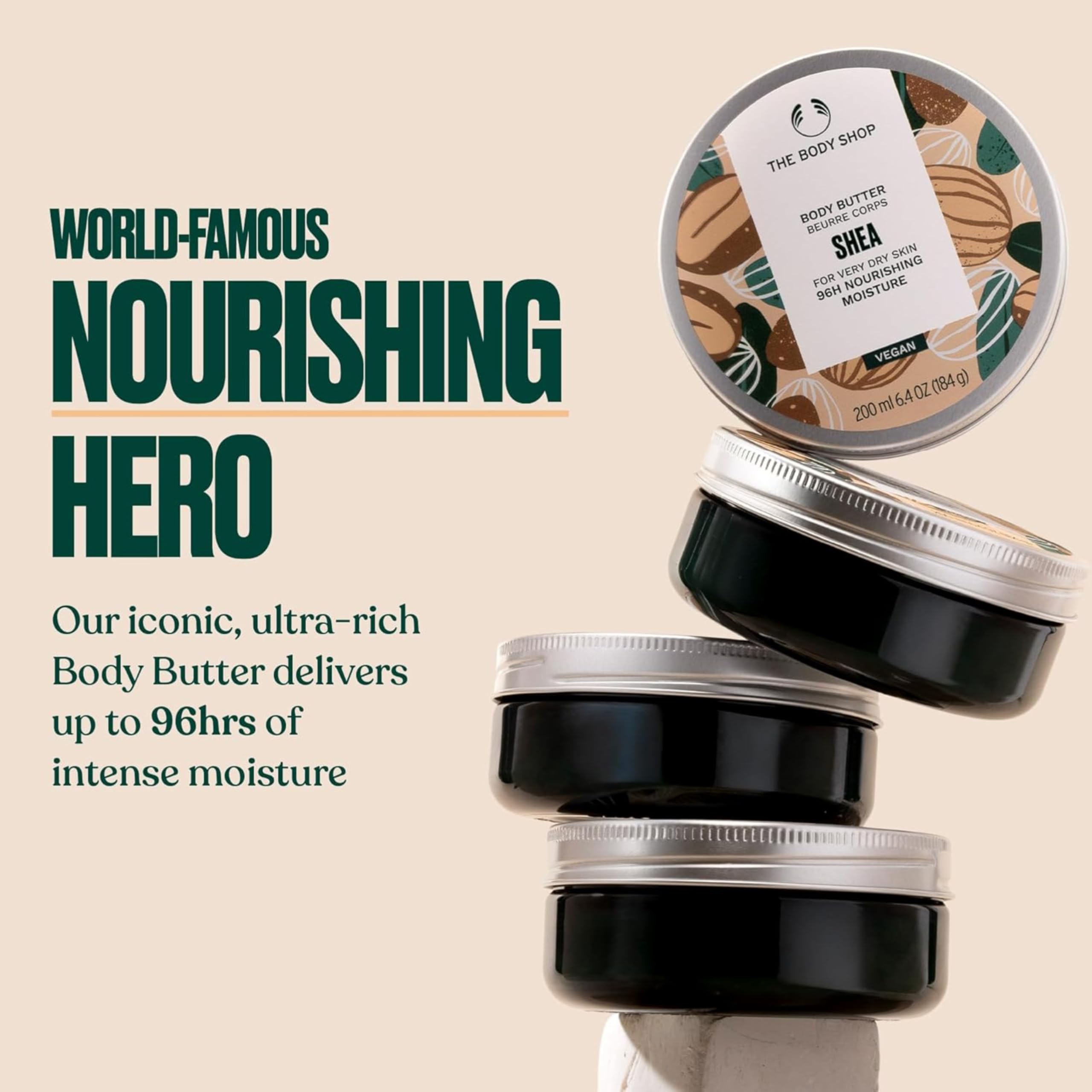 The Body Shop Shea Body Butter for Very Dry Skin | Ultra-Rich Moisturizer with Raw Shea Butter | 96 Hour Hydration, 200ml 🍁 All In One Marketplace Canada