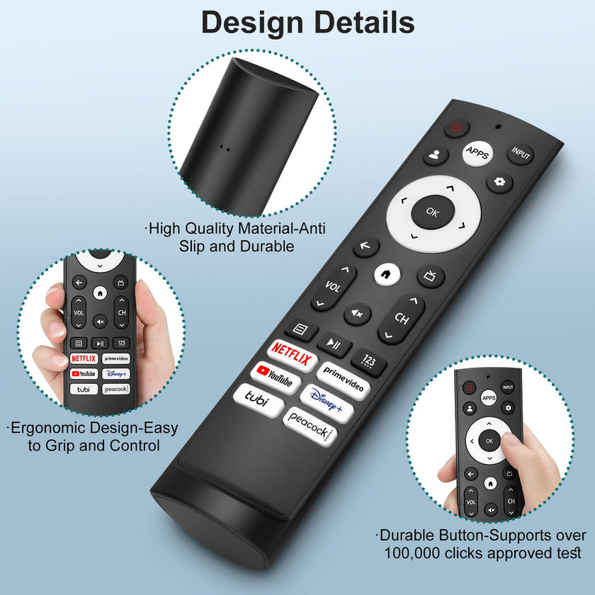Universal Replacement Remote Control for All Hisense Smart Google TVs Compatible with UHD 4K LED HD ULED-No Setup Needed Programming 🍁 All In One Marketplace Canada