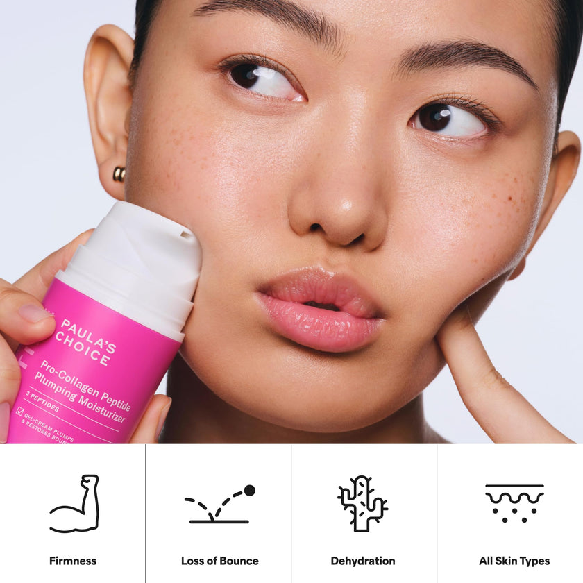 Paula's Choice Pro-Collagen Peptide Plumping Moisturizer, Daily Gel-Cream for Deep Lightweight Hydration, Wrinkles & Loss of Firmness, Fragrance-Free, 50 mL 🍁 All In One Marketplace Canada