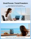 Otlonpe Personal Portable Desk Fan, 4000mAh Small Rechargeable Portable Fan Battery Operated & USB Powered for Travel Sleeping Bedroom Office Home Table, Cordless, Quiet, 4-Speed, 6.5 Inch (Black) 🍁 All In One Marketplace Canada