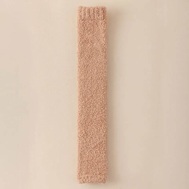 Winter Warm Plush Socks Women Dual-purpose Protection Heel And Knee Sock For Olds