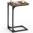 VASAGLE C-Shaped End Table, Small Side Table for Couch, Sofa Table with Metal Frame for Living Room, Bedroom, Bedside, Rustic Brown and Black ULET350B01 🍁 All In One Marketplace Canada
