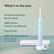 Philips Sonicare 4900 Series Electric Toothbrush - Sonic Toothbrush With Advanced Sonic Technology, Pressure Sensor, Two Intensity Settings, SmarTimer & QuadPacer, Light Blue, Model HX3683/32 🍁 All In One Marketplace Canada