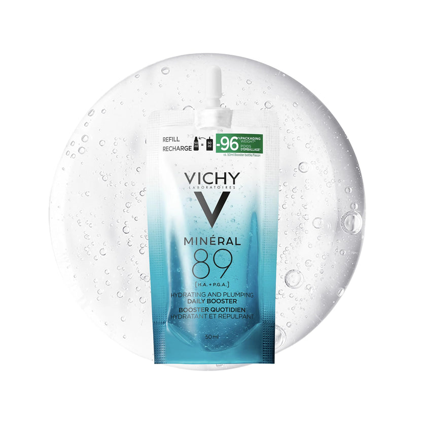 Vichy Hydrating Hyaluronic Acid Serum Refill, Mineral 89 Daily Face Serum Skin Booster with Hyaluronic Acid & Minerals, Hydrates and Strengthens Sensitive Skin, Recommended by Dermatologists, 50mL 🍁 All In One Marketplace Canada