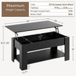 Yaheetech Coffee Table with Storage, Lift Top, 98cm L, Black 🍁 All In One Marketplace Canada