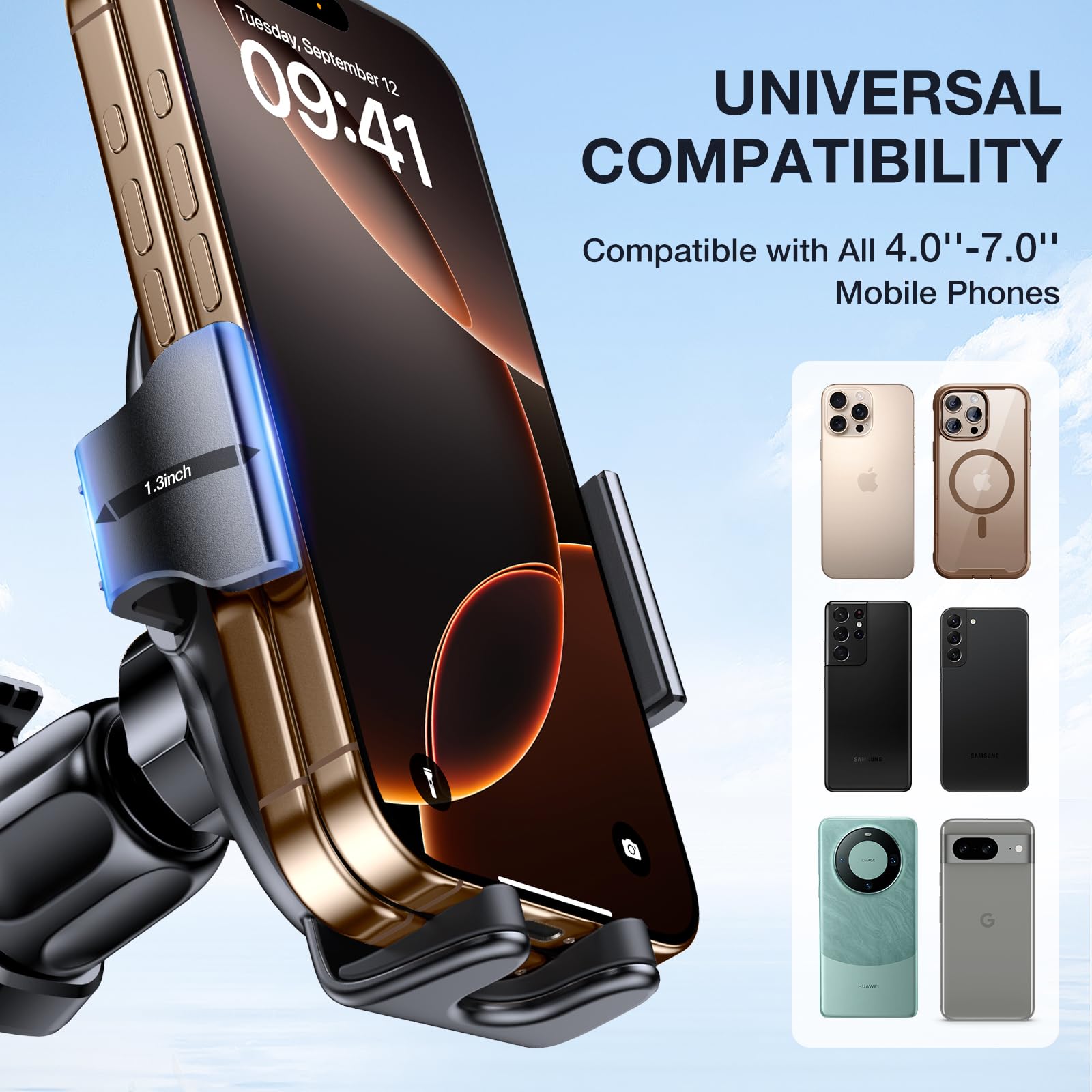Miracase Phone Holder for Car Vent【2026 Wider Clamp & Metal Hook】 Car Phone Holder Mount for Vent Clip Hand Free Cell Phone Car Mount for iPhone 17 Pro Max 16 15 14 13 12 Samsung S25 Car Accesorries 🍁 All In One Marketplace Canada
