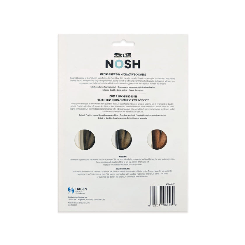 Zeus NOSH Chew Sticks Dog Toy, Assorted 3 Count (Chicken, Bacon, Beef) 🍁 All In One Marketplace Canada