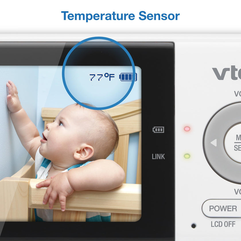 VTech VM819-2 Baby Monitor, 2.8” Screen, 2 Cameras, 1000ft Range, Night Vision, 2-Way Audio, Temperature Sensor, Lullabies, Secured Transmission No WiFi 🍁 All In One Marketplace Canada