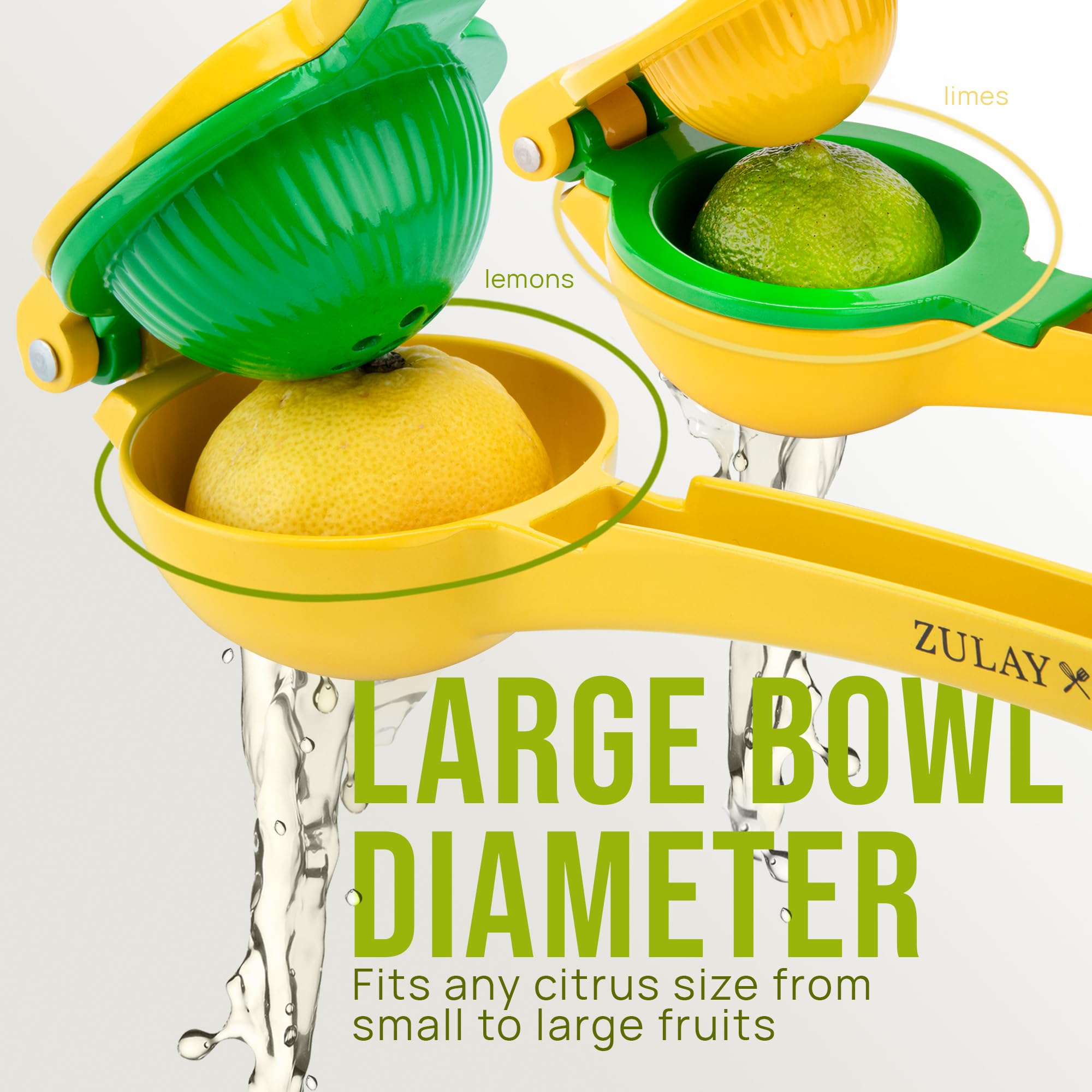 Zulay Kitchen 2 in 1 Lemon Lime Squeezer - Handheld Easy to Use Citrus Juicer - Easy to Clean Manual Orange & Lemon Squeezer - Citrus Juicer for Extracting All the Juice - Manual Press 🍁 All In One Marketplace Canada