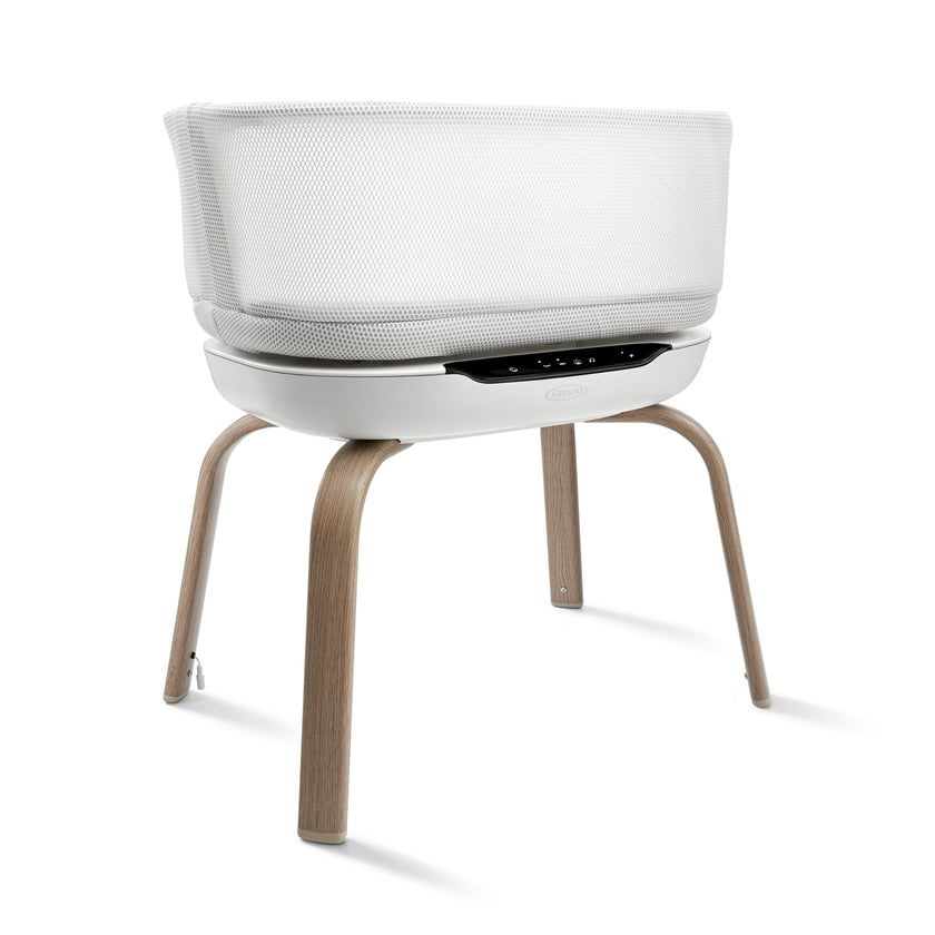 Graco SmartSense Soothing Baby Bassinet & Rocker with Cry Detection Technology, Includes 100% Organic Cotton Sheet, Luna 🍁 All In One Marketplace Canada