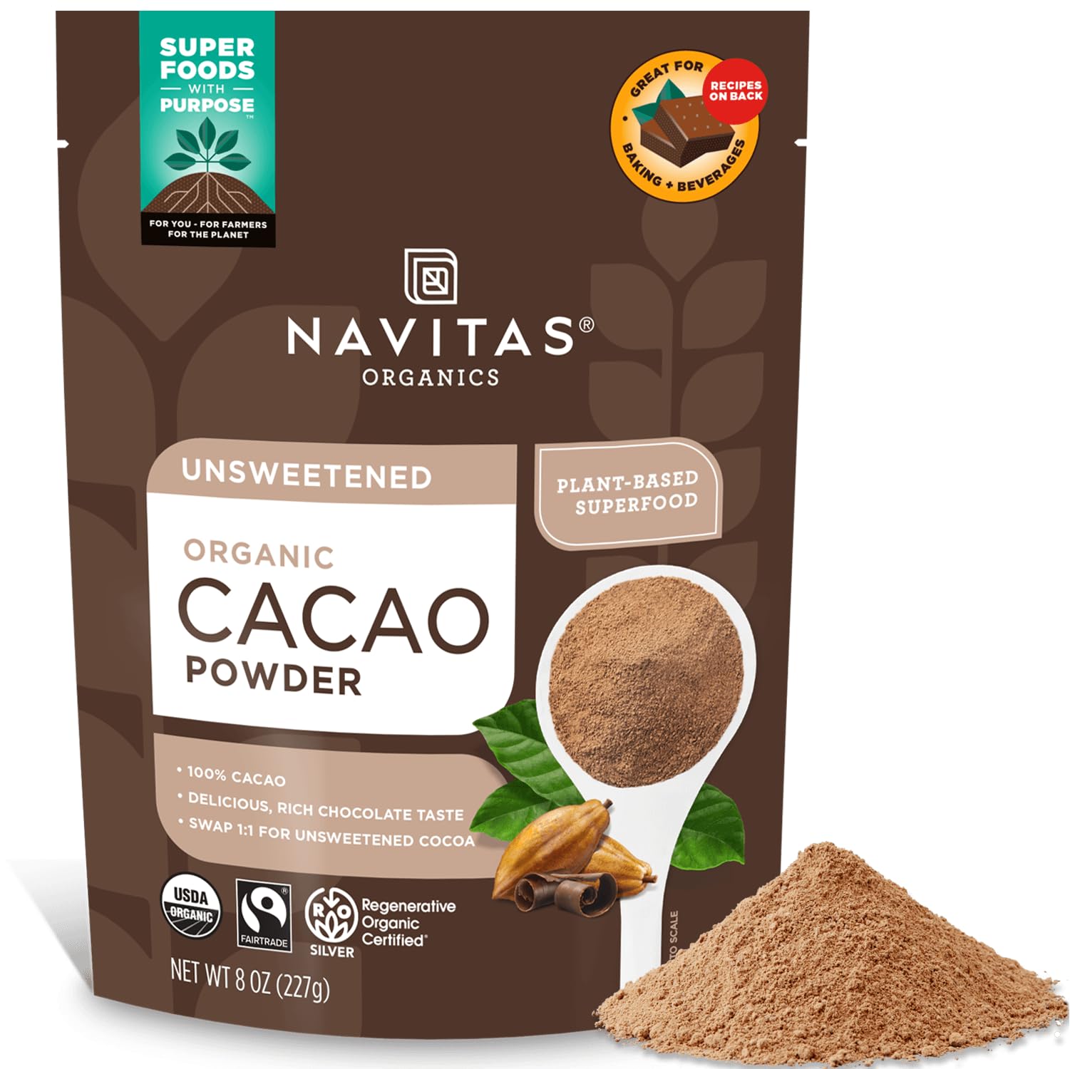 Navitas Organics Cacao Powder, 8oz. Pouch(packaging may vary) 🍁 All In One Marketplace Canada
