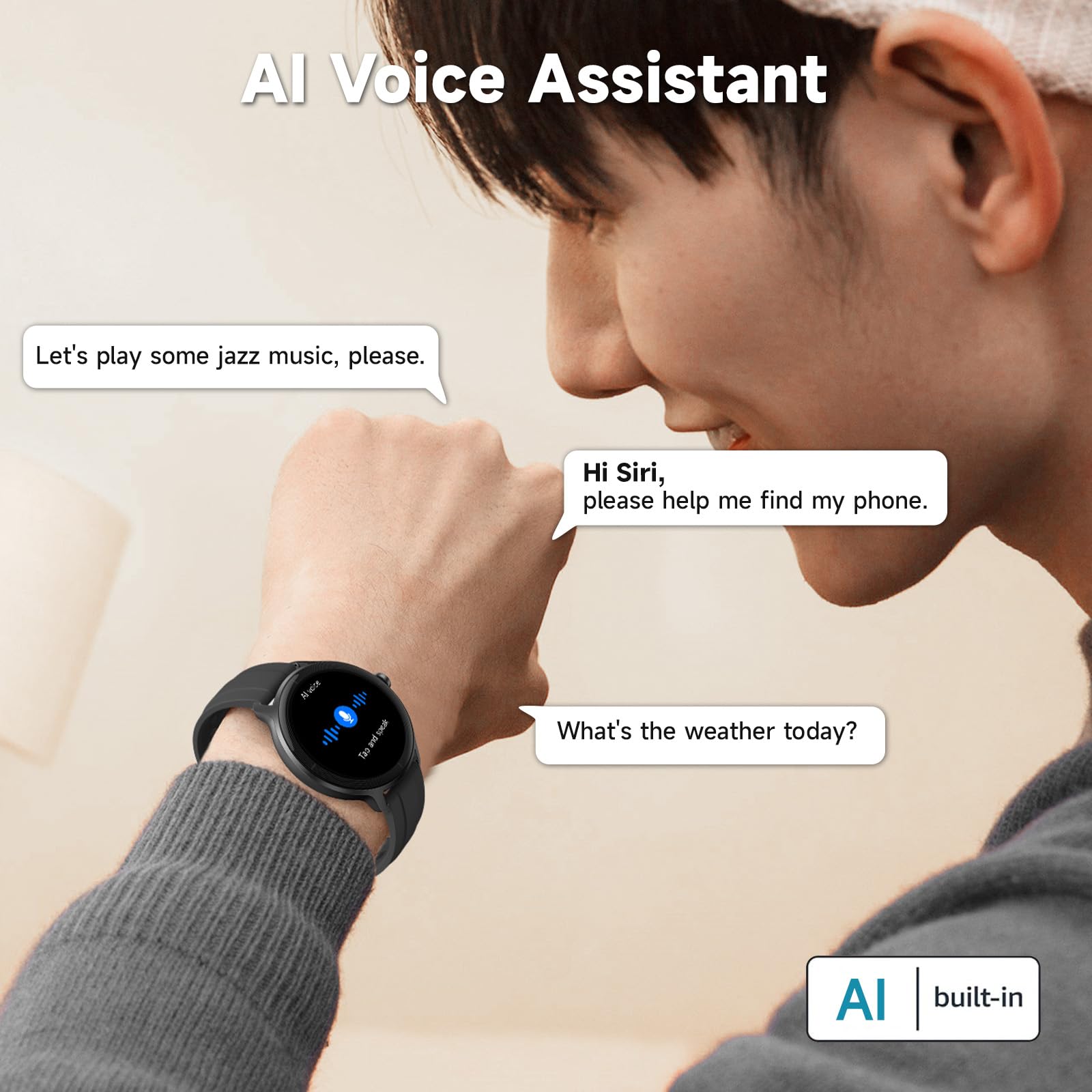 Smart Watch for Men Women, Bluetooth Calling, 1.27