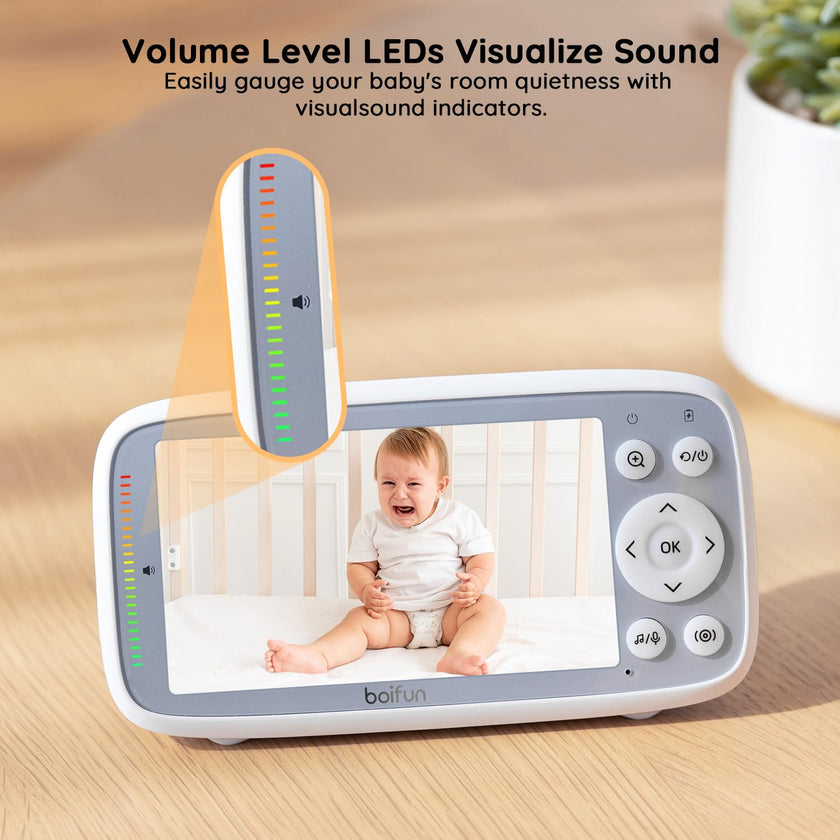 2026 Upgraded Boifun Baby Monitor No Wi-Fi, Baby Camera with 4