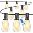 VIPAR Outdoor String Lights 60FT LED Patio Lights Waterproof with 28 Shatterproof ST38 Edison Bulbs Outside Hanging Light Dimmable Connectable for Porch, Deck, Garden, Backyard, Balcony, Decor, 2700K 🍁 All In One Marketplace Canada