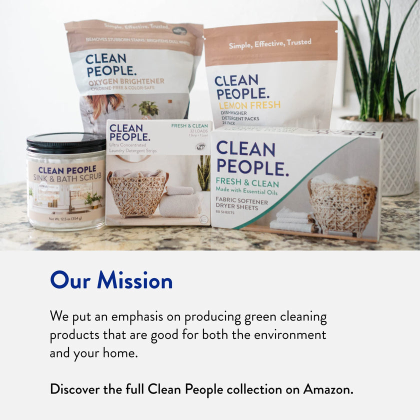 The Clean People Liquid Laundry Detergent - Recyclable Packaging, Stain Fighting - Ultra Concentrated, Laundry Soap (50 Fl Oz, Fresh Scent) 🍁 All In One Marketplace Canada