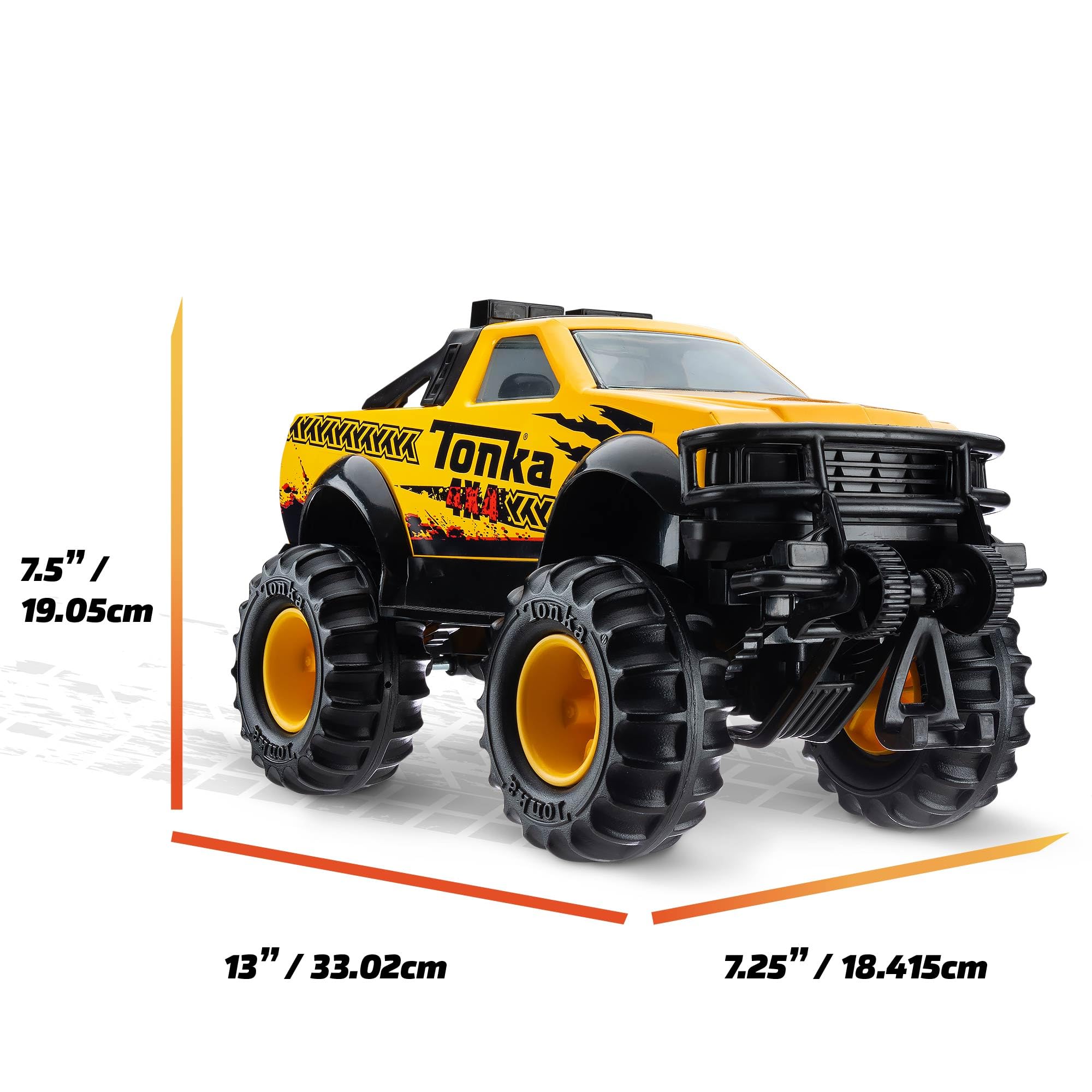 Tonka Steel Classics, Classic 4x4 Pickup Truck – Made with Steel and Sturdy Plastic, Yellow Friction Powered, Boys and Girls, Toddlers Ages 3+, Big Construction Vehicle, Birthday Gift, Holiday 🍁 All In One Marketplace Canada