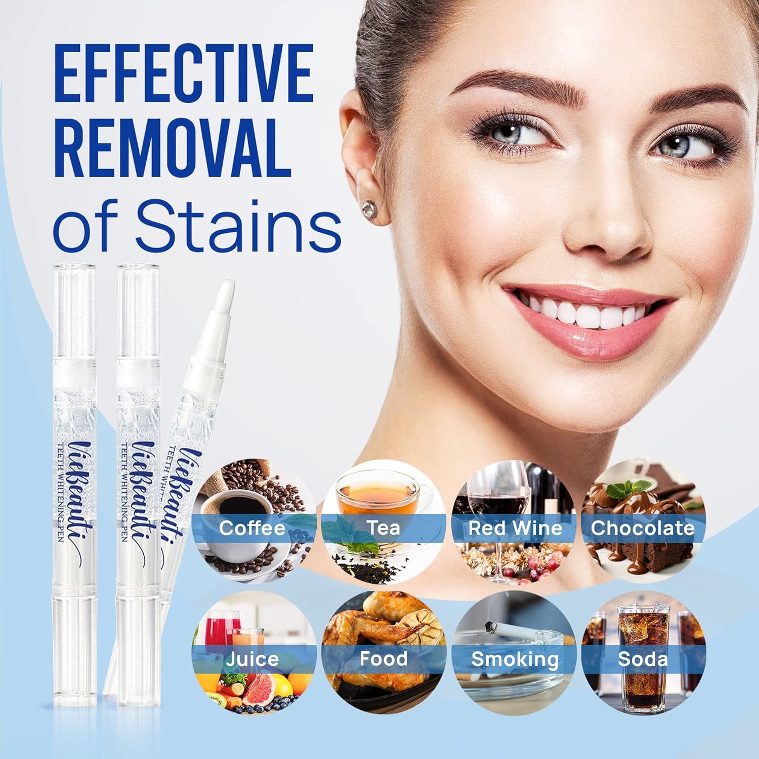 VieBeauti Teeth Whitening Pen Gel: 30+ Uses - Teeth whitening Gel with Professional Formulation and Ingredients, No Sensitivity, Travel-Friendly, Beautiful White Smile Mint 🍁 All In One Marketplace Canada