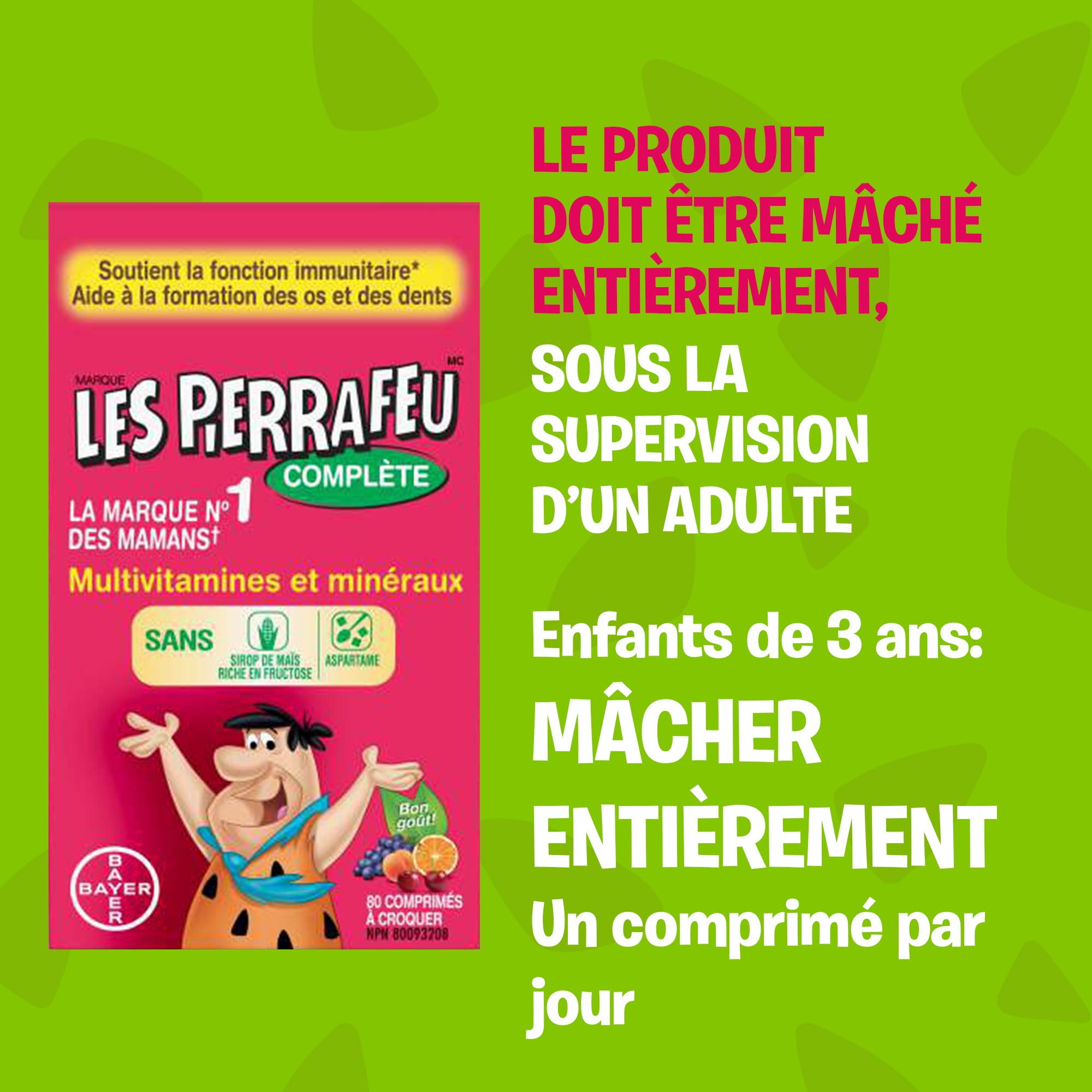 FLINTSTONES Complete Chewable Multivitamin for Kids, Aspartame-Free, with Vitamin A, C6, B12, C, D, e, & Calcium 150 count 🍁 All In One Marketplace Canada