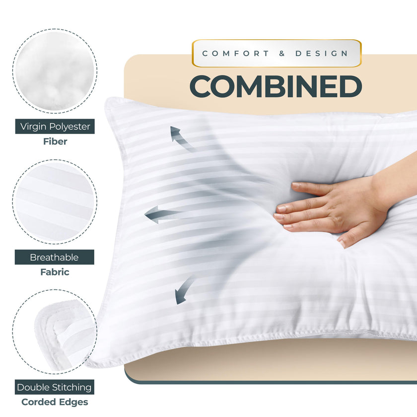 Utopia Bedding Pillows Queen Size 2 Pack – Soft, Supportive Hotel Quality Bed Pillow, Down Alternative Cooling Pillow for Side, Back or Stomach Sleepers, Premium Queen Pillows 🍁 All In One Marketplace Canada