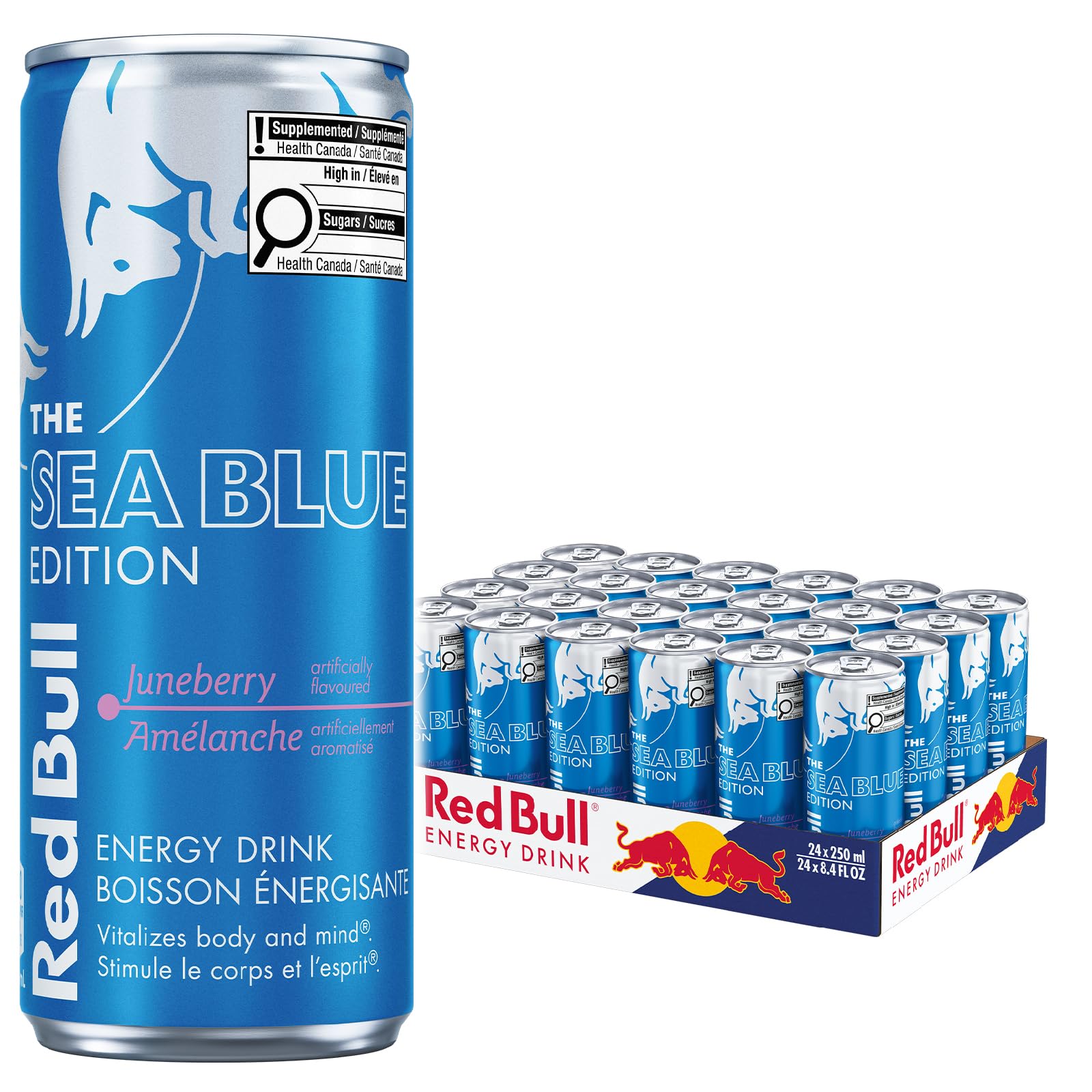 Red Bull Energy Drink, The Sea Blue Edition, 250ml (24 pack) 🍁 All In One Marketplace Canada