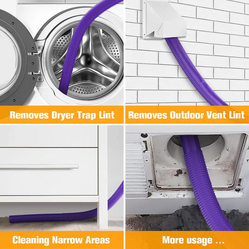 FUNTECK Dryer Lint Vacuum Attachment Compatible with Dyson V15 V12 V11 V10 V8 V7 V6 Vacuum Cleaners, Flexible Vent Lint Cleaner Kit, 34 inches 🍁 All In One Marketplace Canada
