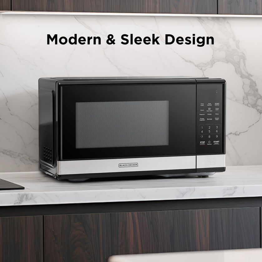 BLACK+DECKER Microwave Oven, 1.1 Cu.ft 900W Digital Stainless Steel 🍁 All In One Marketplace Canada